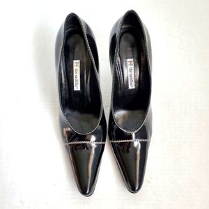 The Saddler Black Pump Heels Made in Italy Size 36.5 US Size 6